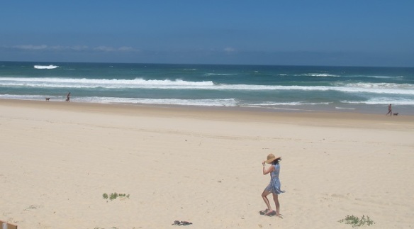 A windy day on a classic sandy Australian beach